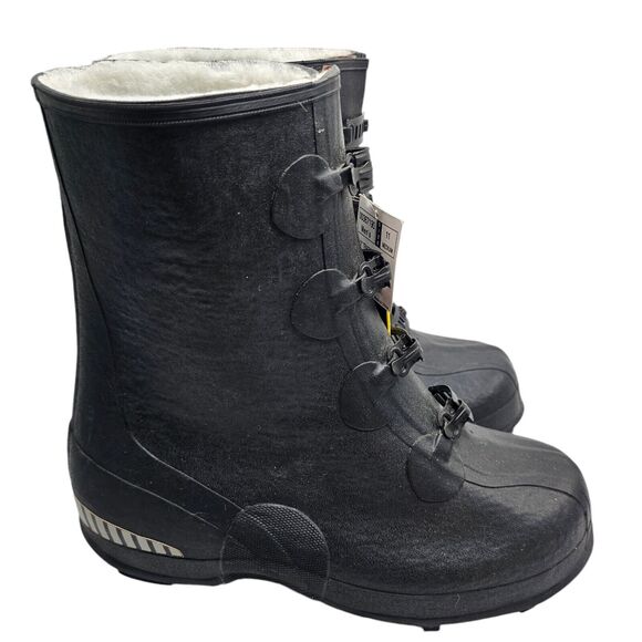 LaCrosse Men's Size 11 Waterproof 12" Med Tracktion Rubber 4 Buckle Boots Lined - Picture 2 of 10